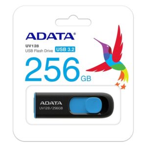 ADATA DASHDRIVE UV128 64GB/128GB/256GB USB 3.2 FLASH DRIVE BLACK/BLUE