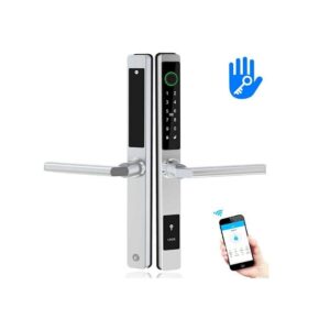 CGATE ILOCK-05 SMART ELECTRIC LOCK SILVER WITH TTLOCK CARD PASSCODE AND FINGERPRINT