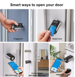 WELOCK Smart Lock Touch63 Fingerprint Door Lock for Euro Profile Cylinder